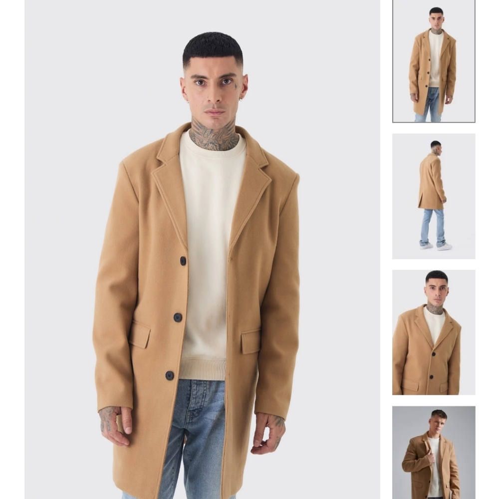 Wool Blend Trench Coat